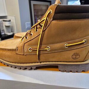 Timberland 7-Eye Authentic Mid Lace Boot Mens Size 10 Wheat Nubuck TB0A2N4C754